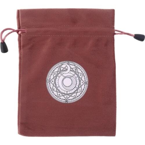 Velvet Tarots Storage Bag Mystical Divination Rune Cards Bag Board Game Dice Drawstring Bag