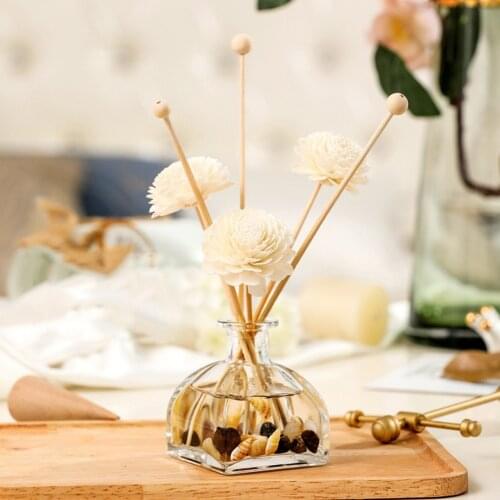 White Artificial Flower Wavy Rattan Reed Fragrance Diffuser Replacement Refill Sticks Air Freshener Perfume Diffuser Sticks