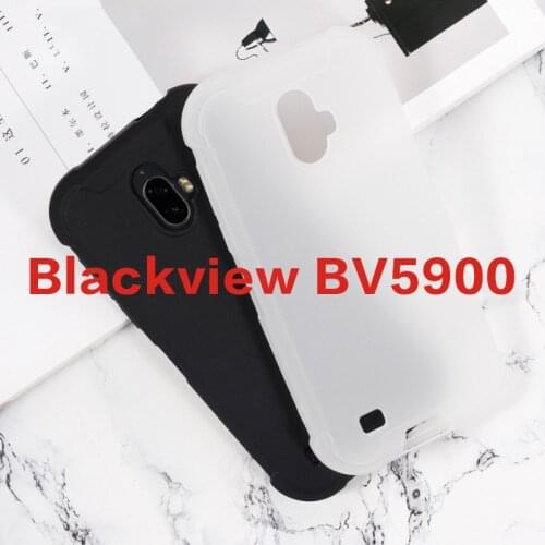 Premium Case For Blackview BV5900 Phone Coque Case Soft TPU Pure Black Transparent Silicone Cover Funda Capas 5.7 Inches