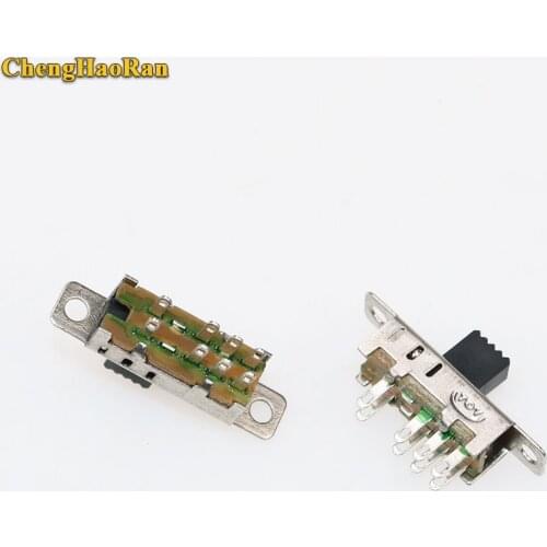 ChengHaoRan 50-100pcs SS23E04 Double Toggle Switch 8 Pins 3 files 2P3T DP3T Handle high 5mm small slide switch
