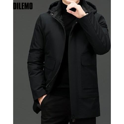 DILEMO Men's Parkas With A Hood