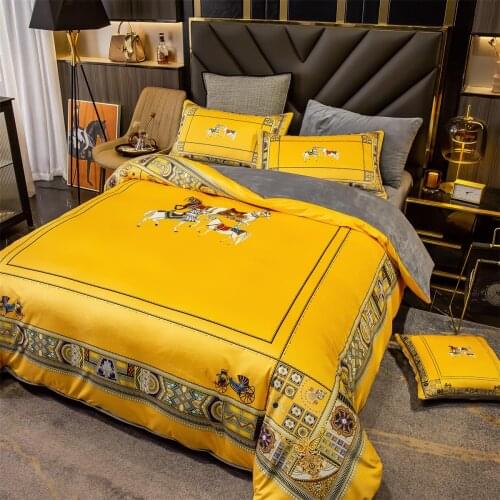 European Style Coral Velvet Warm Crystal Velvet Bedding Set Sheet Duvet Cover Pillowcase Babys Touch King Queen 4 PCS