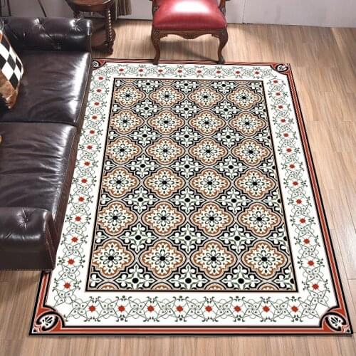 Europe Style Geometric flower Carpets For Living Room Home Bedroom Rugs Sofa Tea Table Floor Mats Study Room Hallway Soft Carpet