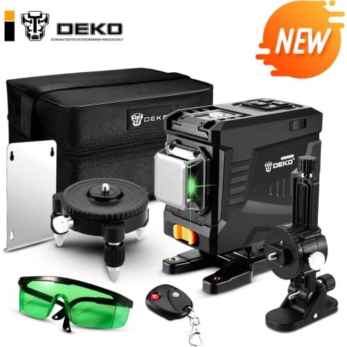 DEKO DKLL12PT1 nivel lase 12 lineas verdes, 3D lineas horizontales y verticales nivel laser, nivel laser 360 autonivelante