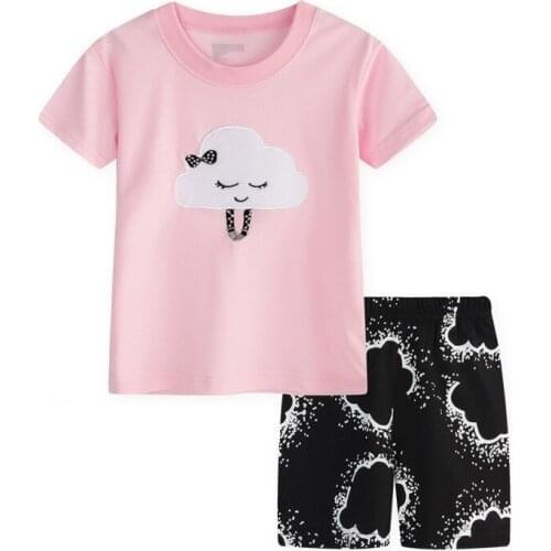 Summer Boys Pajamas Suits Boys Sleepwear Bottom Clothing Short Sleeve Kids Pijama Burro Children Pyjama Sets 2-7y