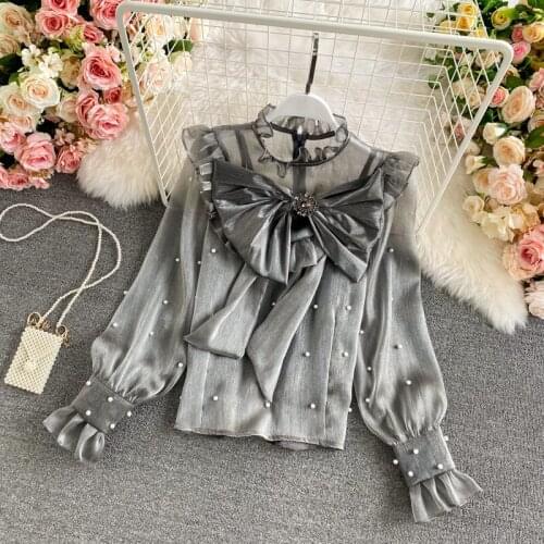 Блузки с воротником стойка LUKAXSIKAX China At AliExpress