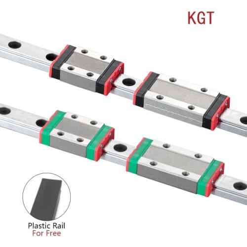 KGT 3D Printer MGN9C MGN9H L=100 350 400 500 600 800 900 1000mm miniature linear rail slide 1pcs MGN linear guide MGN carriage