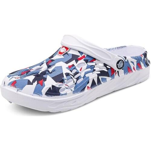 Jumpmore 2021 New Mens Slippers Indoor Home Shoes Summer Beach Ourdoor Slides Eva Graffiti Sandals Size 38-49