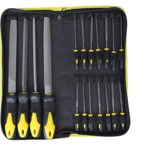 18pcs Multifunctional File Set High Carbon Steel Hand Tool for Woodwork Metal Glass Ceramic Drill Bit Set
