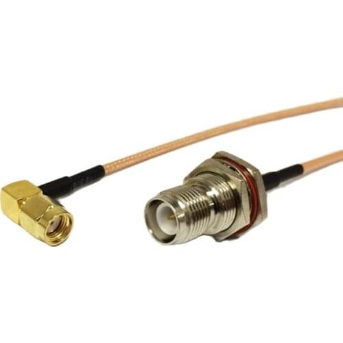 New RP-SMA Male Right Angle Switch RP-TNC Female Jack Cable RG316 Wholesale Fast Ship 15CM 6" Adapter