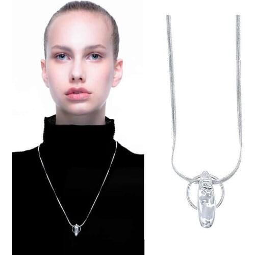 New Arrival Independent Design Texture Pendant Multi-function Necklace Double Layer Single Layer Long Style Fashion Necklace