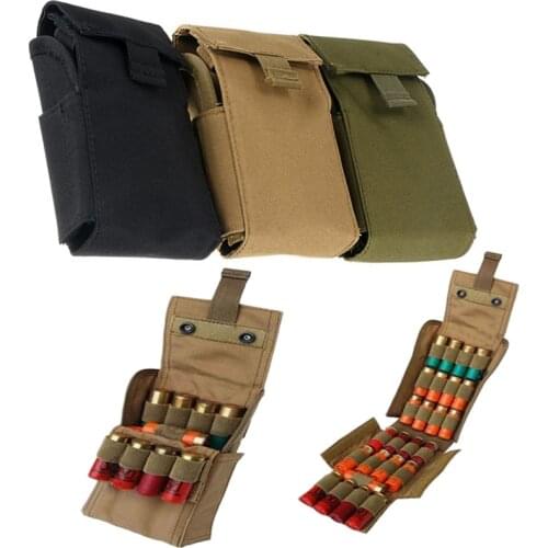 Hunting Foldable airsoft pouch Tactical 25 Shot gun Shell Bandolier Belt Ammo Holder Military Cartridge bag tactical Accessories