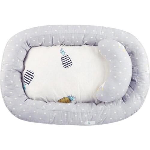 Dismountable Toddler Size Baby Sleep Nest Bed Portable Crib Cotton Twill Fabric Filled with Polyester Cushion for Newborn