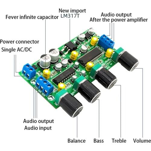 BBE2150+UPC1892T Power Amplifier Preamp Tone Board HiFi Amplifier Preamplifier Single Power Supply For Home Audio Amp DIY
