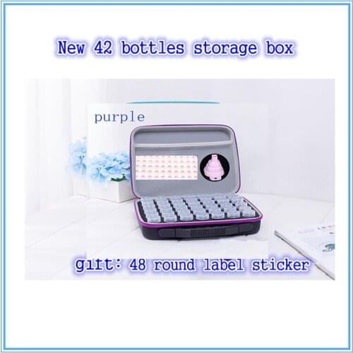 New 42 bottles of diamond painting tools storage box zipper design shockproof and durable diamond embroidery cross stitch funnel