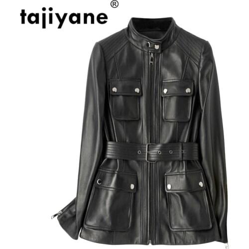 Jacket Leather Genuine Women Female Clothes Sheepskin Coat 2021 Coats and Jackets Women Spring Autumn D9526Q01 WPY474