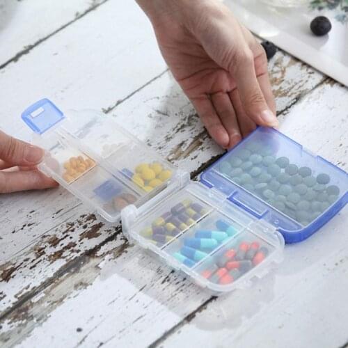 1pc Portable mini Pill Box Moisture-proof Sealed Multi-pack Box medicine box Vitamin Medicine Pill Box Case Container