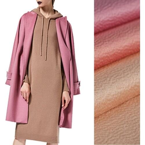 150CM Wide 580G/M Weight Thick Solid Color Water Wave Silk Wool Fabric for Autumn Winter Warm Overcoat Outwear Jacket E827