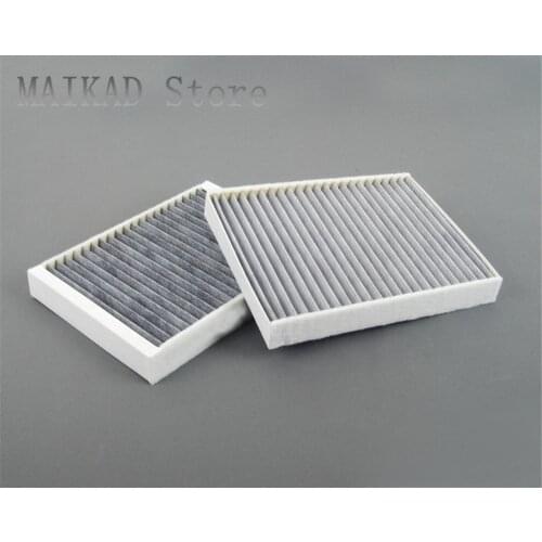 2PCS / set Activated Carbon Cabin Air Filter Pollen Filter for BMW E39 520i 523Li 525i 528i 530i 535i 540i 64312207985