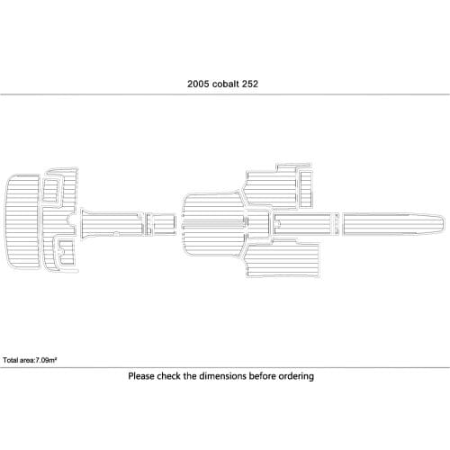 2005 cobalt 252 Cockpit & swimming platform 6mm mat EVA teak floor Non-slip mat