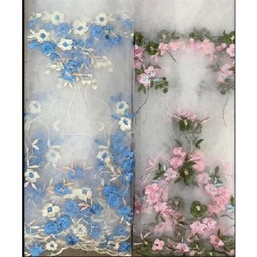 3D Lace French Tulle Lace Fabric With Beads Stones Embroidery Nigeria Lace FabricCX2021080123