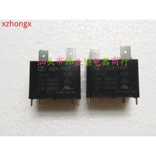 5 unids/lote nueva JQX-102F 12VDC relay 20A250VAC