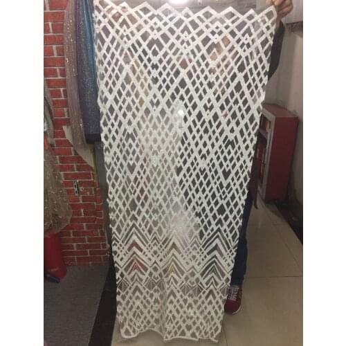 5 yards D54# ivory shining flower dobby sexy glued sparkle glitter mesh net tulle lace fabric for sawing /evening dress