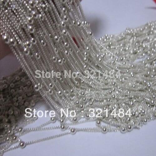50meter Silver plated with 3mm balll bead metal chain findings DIY accessories