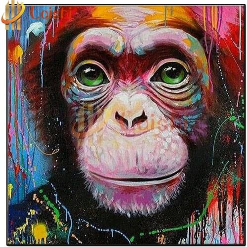 Diy Diamond Painting Abstract doodle gorilla, animal diamond mosaic full square drill diamond embroidery cross stitch home decor