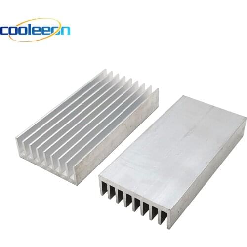 2PCS 100x50x17mm Aluminum Heatsink Cooling Board for LED Light Lamp High Thermal Conductivity LED Radiator Electronics Heatsinks