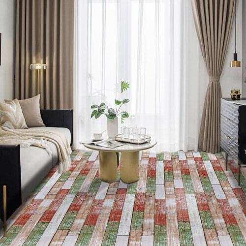 Wood floor protection stickers, living room simple floor background wall stickers, moisture-proof and non-slip floor stickers