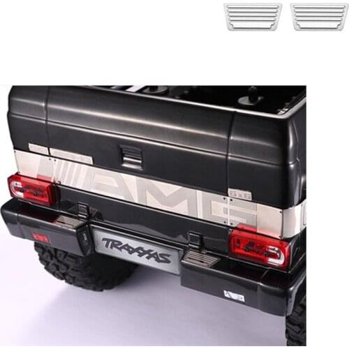 DJ TRX4 TRX6 Car Shell Rear Bumper Pedal G500 G63 Stainless Steel Metal Decorative Sheet Upgrade Accessories