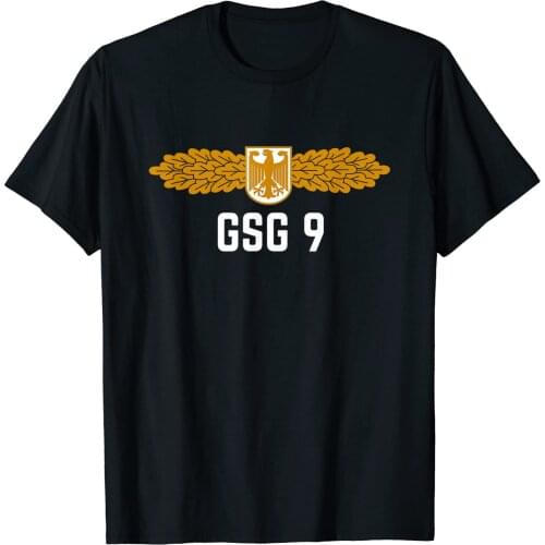 GSG 9 Federal Polices (Border Protection Group 9) Logo Badge Men T-Shirt Short Casual 100% COTTON O-Neck Men Clothing
