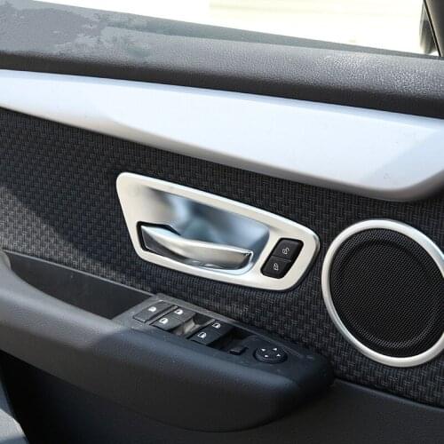 Chrome Car Styling Door Handle Bowl Cover Trim For BMW 2 Series F45 Interior Doorknob Frame Decorative Stickers