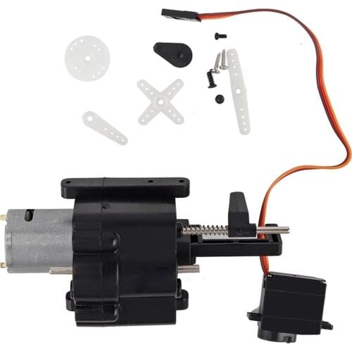 Speed Change Gear Box w/ Motor and Servo for WPL B14 B16 B24 B36 C24 C14 2.4G RC Crawler Military Truck