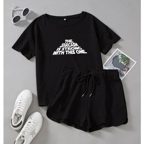 Summer Shorts Pajamas 2 Piece Set Causal Sleepwear Women Tops Shorts Suit Female Nighties for Women Cotton Sport Loungewear Set