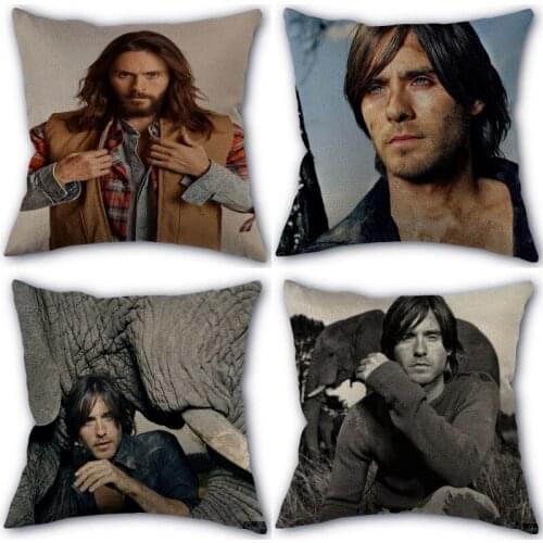 Custom Pillowcase Jared Leto Home Textile Cotton Pillow Covers Wedding Decorative Pillow Cover Square 45X45cm 0318