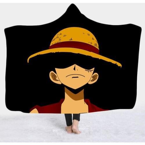 NEW Anime 3D Printing Throw Hooded Blanket Wearable Warm Fleece Bedding Office Quilts Soft Adults Travel 01
