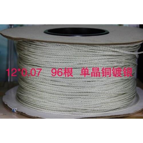 Single crystal copper silver plated wire 8share diy earphone wire 10meters