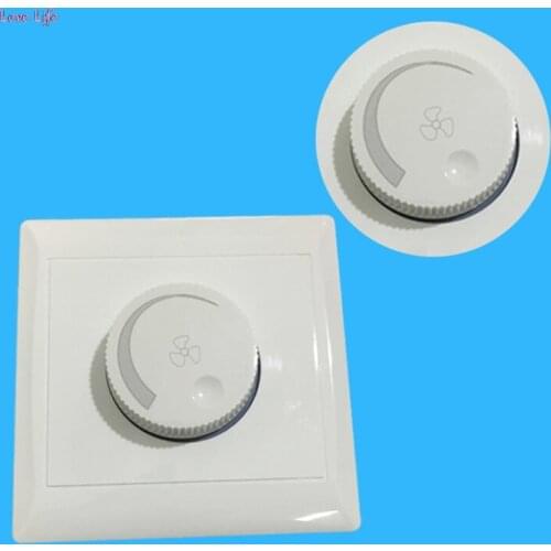Ceiling Fan Speed Control Switch Anti-flame PC Material 220V 10A Adjustment Wall Button Dimmer Switch