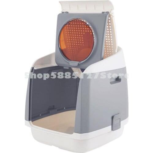Cat Litter Pan Top In Semi Totally Closed Cat Toilet Excrement Basin Deodorization