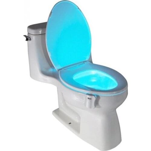 Hanging Style of LED Body Motion Sensor Nightlight 8 Color Bathroom Toilet Seat Lamp Automatic Sensor for home