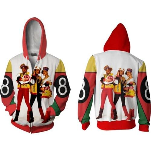 REAL American SIZE Salt-n-Pepa-8-Ball Custom your own new stlye 3D Sublimtion Print Zipper Up Hoodies plus size