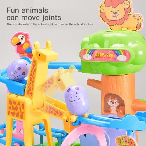 Sliding Non-invertible Track Slide Toys Childrens Zoo Assembly Adventure Interactive Games Learning Education Montessori Toys