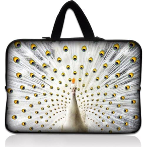 White Peacock Sleeve Bag 4 13 12 15 10 17 Laptop Case For Lenovo Dell Sony Chuwi hi12 10 Chromebook Bag 15.6 For Huawei Matebook