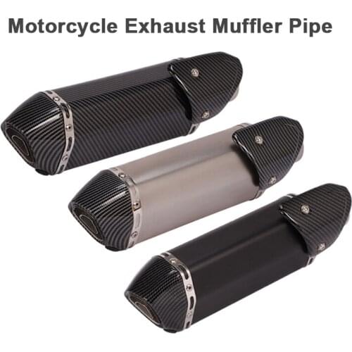 51mm Universal Exhaust Tail Pipe With Removable DB Killer 370mm Stainless Steel Exhaust System For ATV Street Bike
