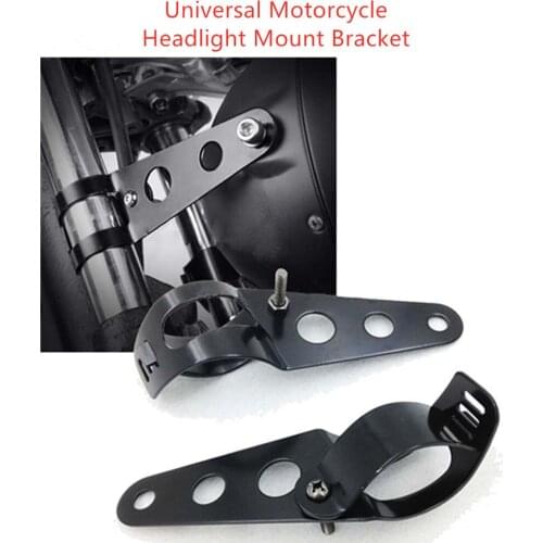 1Set Motorcycle Headlight Universal Mount Bracket Fork Ear Adjustable For Honda Kawasaki Yamaha Triumph Headlamp Holder Clamp