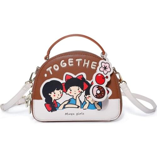WOMENS Bag Cute Cartoon Crossbody Bag Students Versatile Hand Bag Fashion