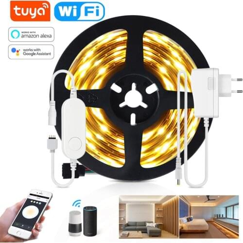 3 Colors LED Lights Smart Lamp LED Strip WIFI Dimmer Natural White Lights Google Home Alexa Compatiable Tira LED Tape Backlight