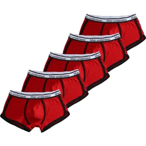 5Pcs/Lot 2021 New Men Boxer Underwear Cotton Boxers Man Breathable Panties Good Quality Shorts Solid Color Male Underpants